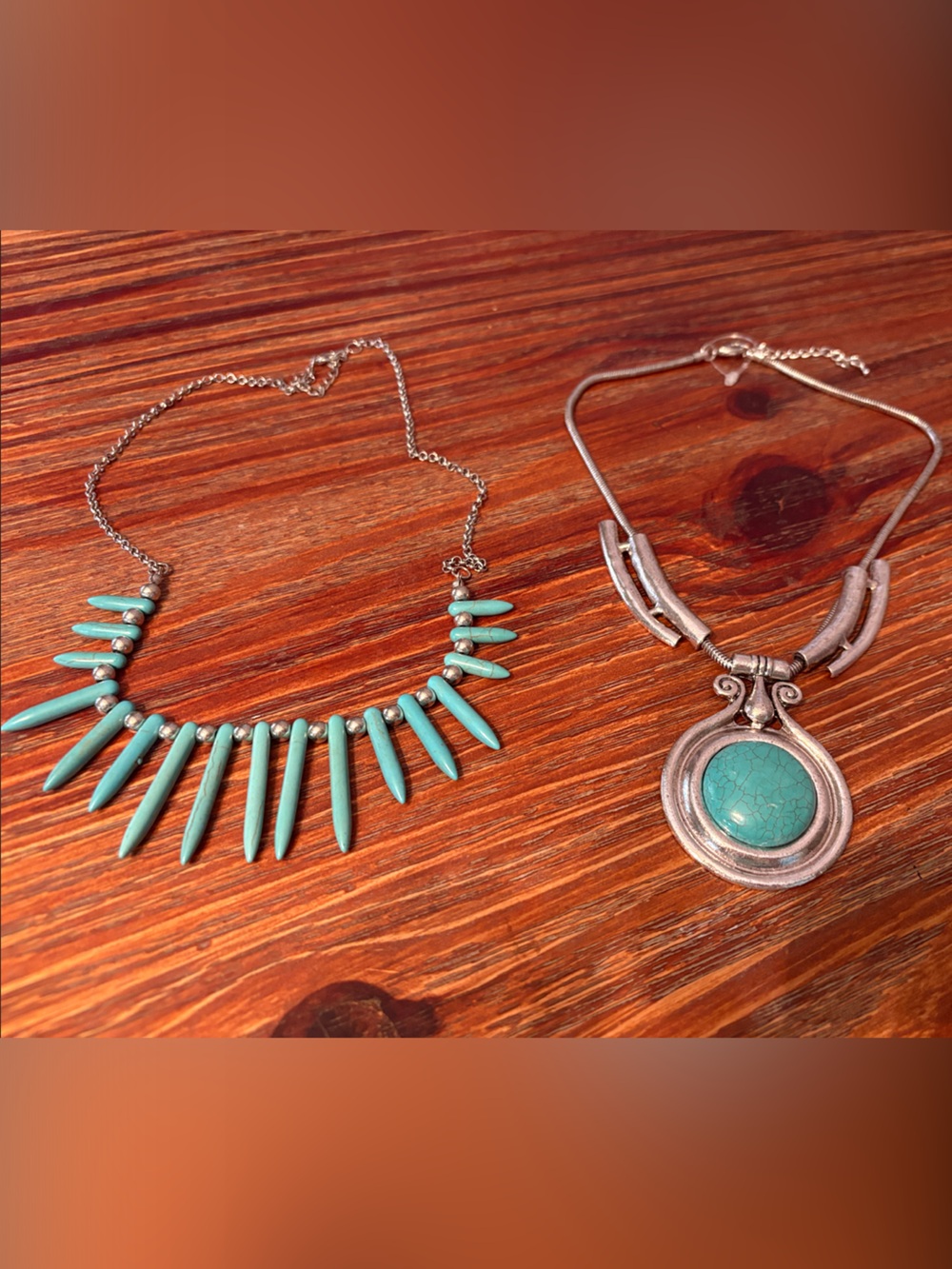 Lot of (2) Turquoise Necklaces - brand new- Women Jewelry